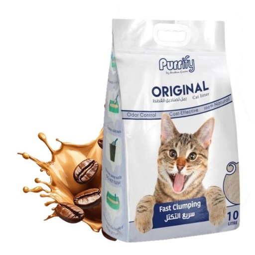 [635934609236-Coffee] Purrify Original Cat Litter - 10Ltr Coffee