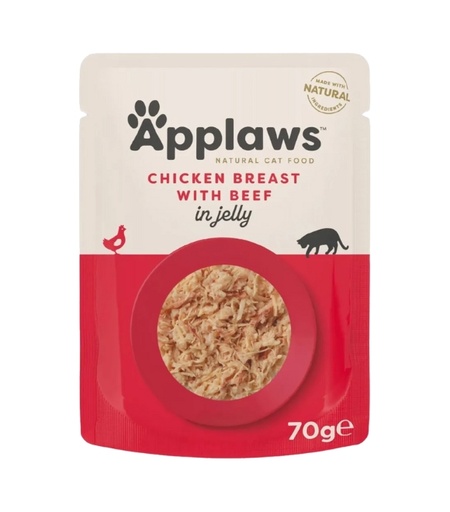 [5060333430221] Applaws Pouch Chicken Breast with Beef in Jelly 70g