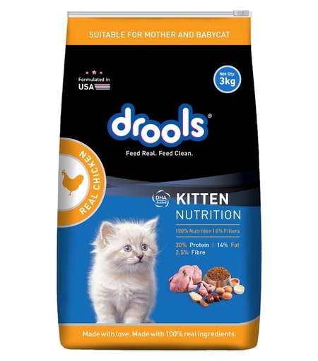 [8906125484447] Drools Kitten Dry Food – Real Chicken 1.2kg