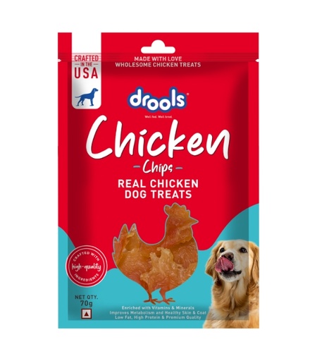 [8906125484560] Drools Chicken Chips Dog Treats 70g