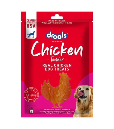 [8906125484584] Drools Chicken Tender Dog Treats 70g