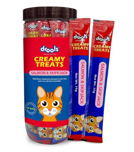 [8906125483761] Drools Creamy Treats – Salmon &amp; Skipjack 25 Sticks