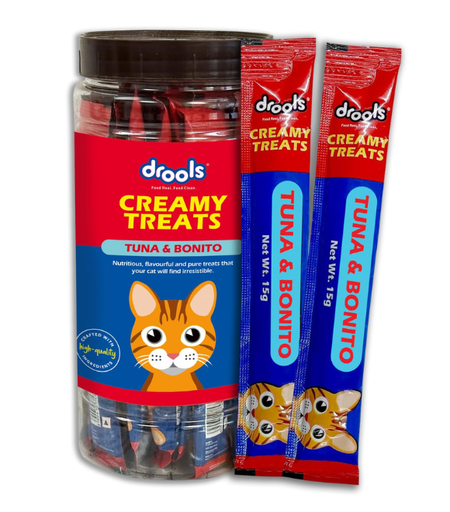 [8906125483754] Drools Creamy Treats – Tuna &amp; Bonito 25 Sticks