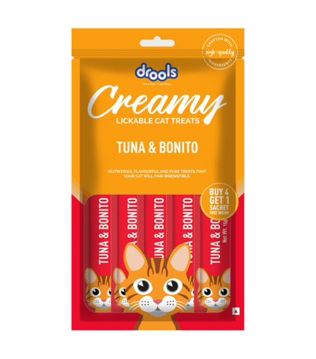 [8906125484737] Drools Creamy Treats – Tuna &amp; Bonito 5 Sticks