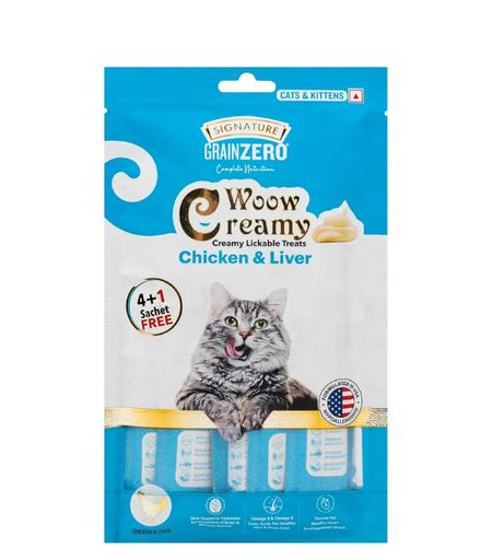 [8906125484195] Grain Zero Creamy Treats – Chicken &amp; Liver 5 Sticks