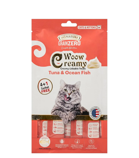 [8906125484188] Grain Zero Creamy Treats – Tuna &amp; Ocean Fish 5 Sticks