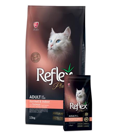 [8698995003636] Reflex Plus Hairball Adult Cat Food with Salmon 1.5Kg