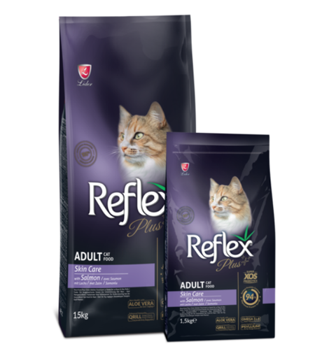 [8698995030601] Reflex Plus Skin Care Adult Cat Food with Salmon 1.5Kg