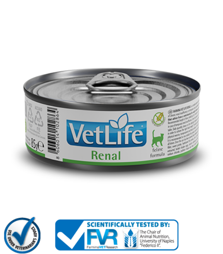 [8606014102864] Farmina Vet Life Natural Diet Feline Renal Wet Food – 85g X 12Cans