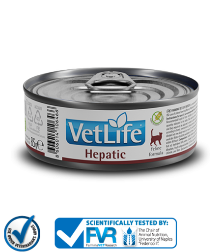 [8606014106466] Farmina Vet Life Hepatic Wet Cat Food – 85g X 12Cans