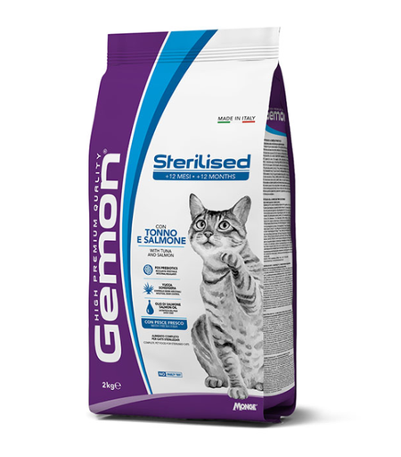 [8009470297165] Gemon Sterilized Cat Food with Tuna & Salmon – 2 kg