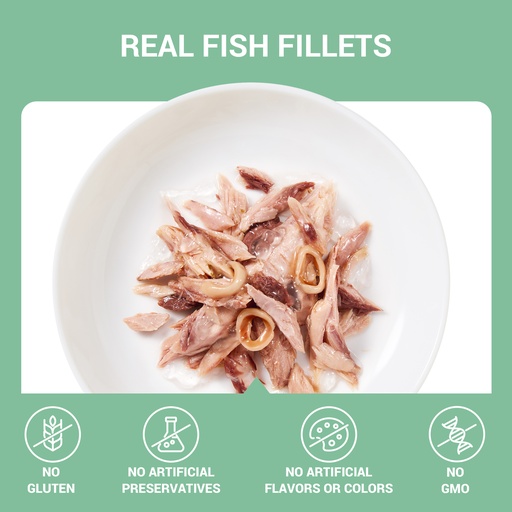 Schesir Cat Can Tuna with Squid in Jelly 70g