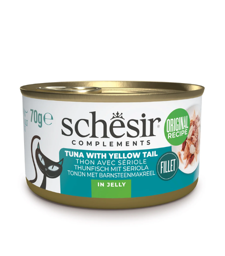 Schesir Cat Can Tuna with Yellow Tail in Jelly 70g