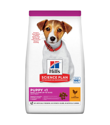 [052742059440] Hill's Science Plan Small & Mini Puppy Food with Chicken 1.5KG