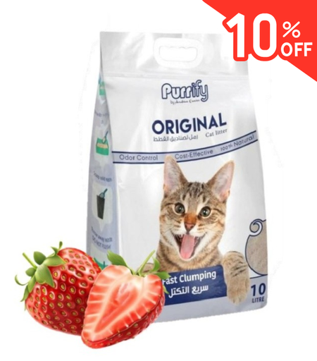 Purrify Original Cat Litter - 10Ltr Strawberry-Offer