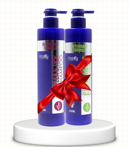 Purrify Veterinary Formula Flea & Tick Shampoo & Itch Relief Conditioner Pack – 450ml-Offer