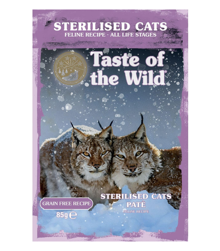 Taste of the Wild Grain-Free Sterilised Cat Pâté with Chicken Pouch 85g