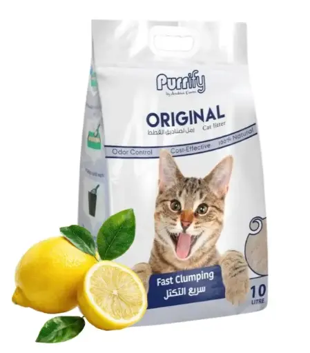 [635934609236-Lemon] Purrify Original Cat Litter - 10Ltr Lemon