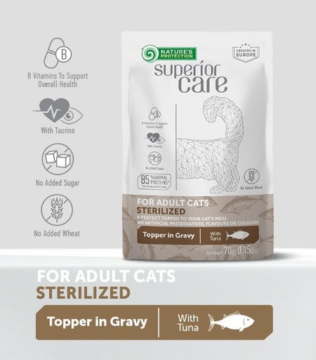 Nature’s Protection Superior Care Sterilized Adult Cat Tuna Wet Food – 70g