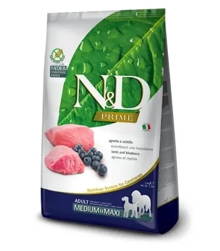 [8010276036643] PZ-Farmina N&D Lamb & Blueberry Adult Dog Med./Maxi 2.5Kg