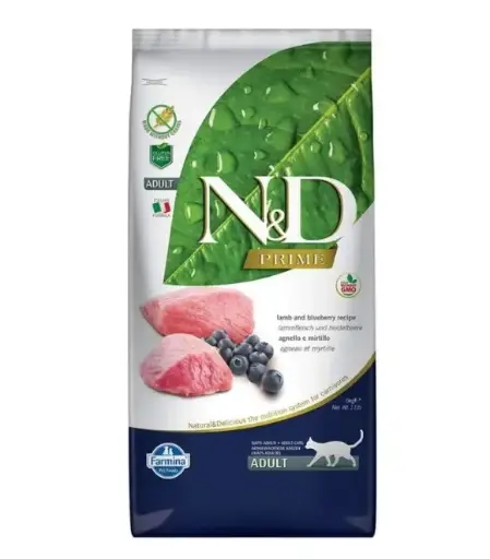 [8010276020208] PZ-Farmina N&D Prime Adult Cat Lamb & Blueberry – 1.5 kg