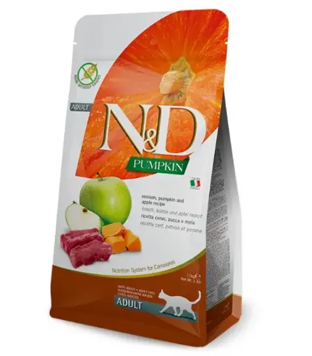 [8010276035417] PZ-Farmina N&D Pumpkin Adult Cat Venison – 1.5 kg