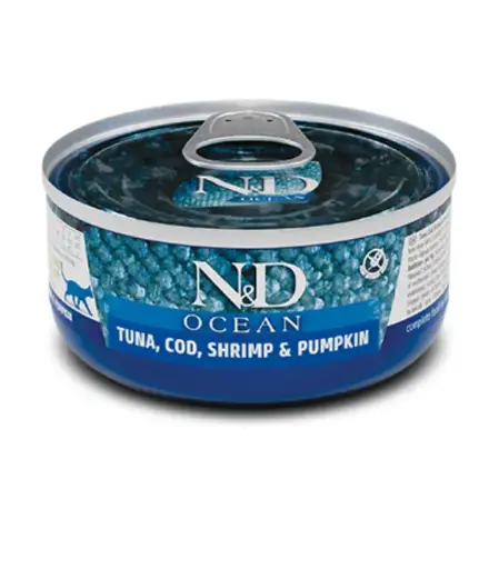 [8606014101997] PZ-Farmina N&D Cat Ocean Tuna, Cod, Shrimp & Pumpkin 80g