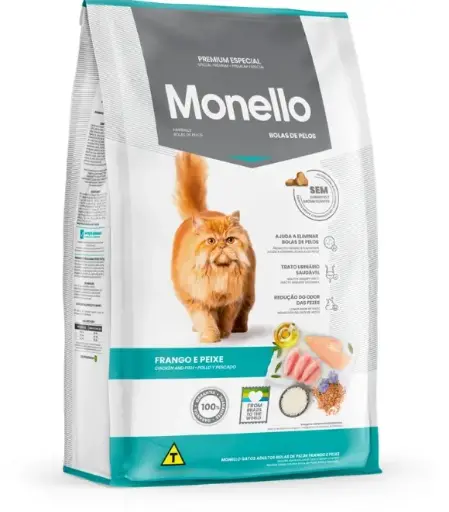 [7898349703651] Monello Adult Hairball Control Dry Cat Food with Turkey & Salmon 1kg